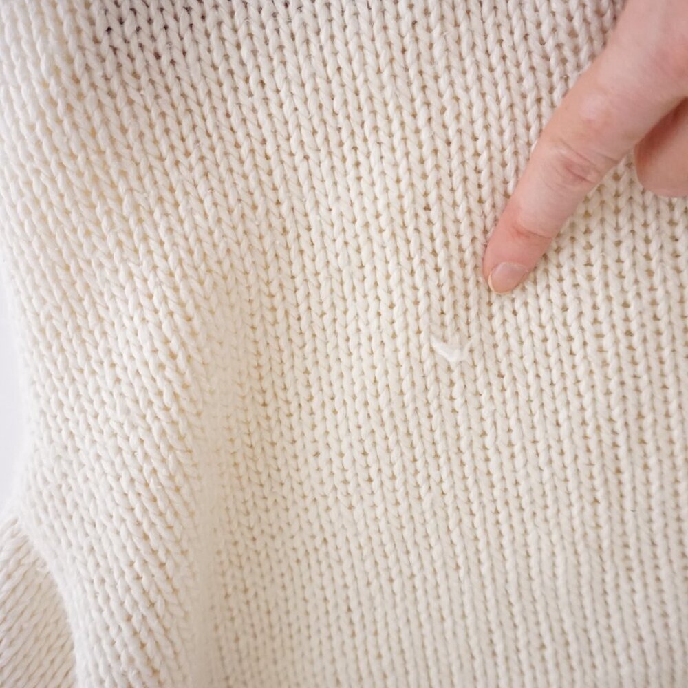 Huntington Ridge Hand Knit Cable Cardigan Preppycore Old Money Cottagecore M - Picture 10 of 12